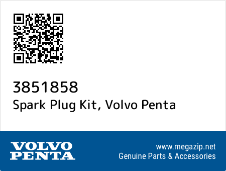 Spark Plug Kit, Volvo Penta 3851858 oem parts Spark Plug Kit, Volvo Penta 3851858 oem parts