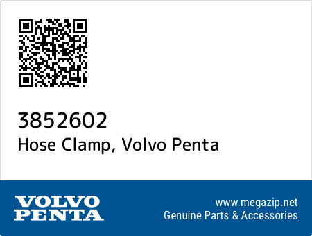 Hose Clamp, Volvo Penta 3852602 oem parts Hose Clamp, Volvo Penta 3852602 oem parts