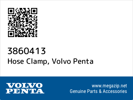 Hose Clamp, Volvo Penta 3860413 oem parts Hose Clamp, Volvo Penta 3860413 oem parts