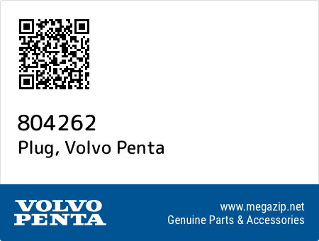 Plug, Volvo Penta 804262 oem parts Plug, Volvo Penta 804262 oem parts