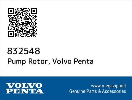 Pump Rotor, Volvo Penta 832548 oem parts Pump Rotor, Volvo Penta 832548 oem parts