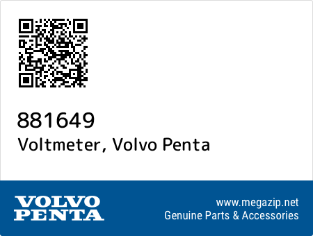 Voltmeter, Volvo Penta 881649 oem parts Voltmeter, Volvo Penta 881649 oem parts