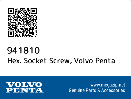 Hex. Socket Screw, Volvo Penta 941810 oem parts Hex. Socket Screw, Volvo Penta 941810 oem parts