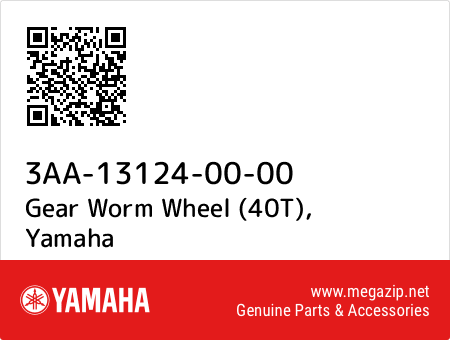 Gear Worm Wheel (40T), Yamaha 3AA-13124-00-00 oem parts Gear Worm Wheel (40T), Yamaha 3AA-13124-00-00 oem parts