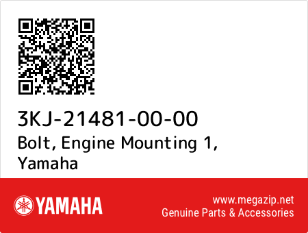 Bolt, Engine Mounting 1, Yamaha 3KJ-21481-00-00 oem parts Bolt, Engine Mounting 1, Yamaha 3KJ-21481-00-00 oem parts