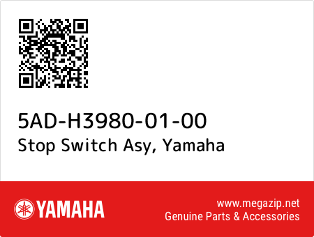 Stop Switch Asy, Yamaha 5AD-H3980-01-00 oem parts Stop Switch Asy, Yamaha 5AD-H3980-01-00 oem parts