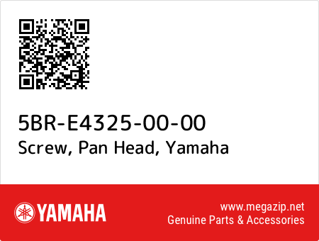 Screw, Pan Head, Yamaha 5BR-E4325-00-00 oem parts Screw, Pan Head, Yamaha 5BR-E4325-00-00 oem parts