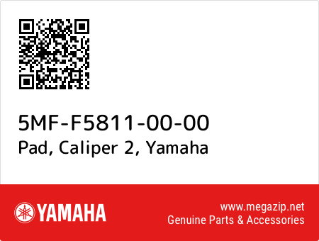 Pad, Caliper 2, Yamaha 5MF-F5811-00-00 oem parts Pad, Caliper 2, Yamaha 5MF-F5811-00-00 oem parts