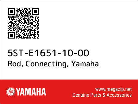 Rod, Connecting, Yamaha 5ST-E1651-10-00 oem parts Rod, Connecting, Yamaha 5ST-E1651-10-00 oem parts