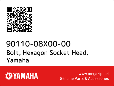 Bolt, Hexagon Socket Head, Yamaha 90110-08X00-00 oem parts Bolt, Hexagon Socket Head, Yamaha 90110-08X00-00 oem parts