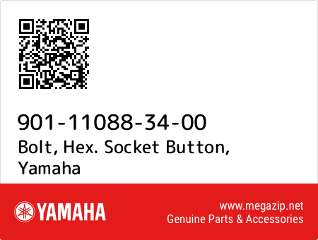 Bolt, Hex. Socket Button, Yamaha 901-11088-34-00 oem parts Bolt, Hex. Socket Button, Yamaha 901-11088-34-00 oem parts