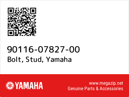 Bolt, Stud, Yamaha 90116-07827-00 oem parts Bolt, Stud, Yamaha 90116-07827-00 oem parts