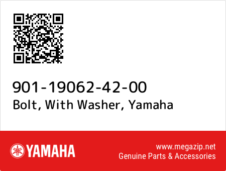 Bolt, With Washer, Yamaha 901-19062-42-00 oem parts Bolt, With Washer, Yamaha 901-19062-42-00 oem parts