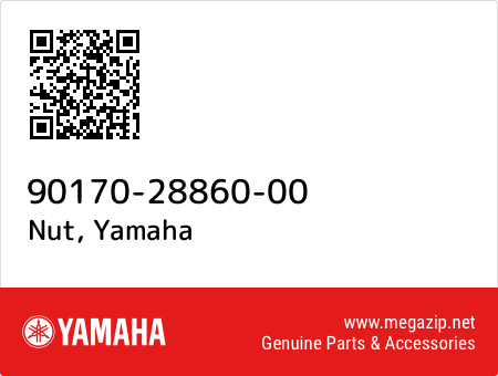 Nut, Yamaha 90170-28860-00 oem parts Nut, Yamaha 90170-28860-00 oem parts