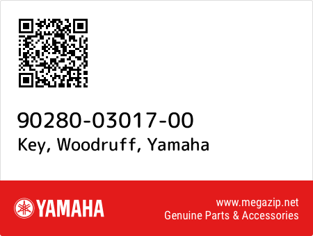 Key, Woodruff, Yamaha 90280-03017-00 oem parts Key, Woodruff, Yamaha 90280-03017-00 oem parts