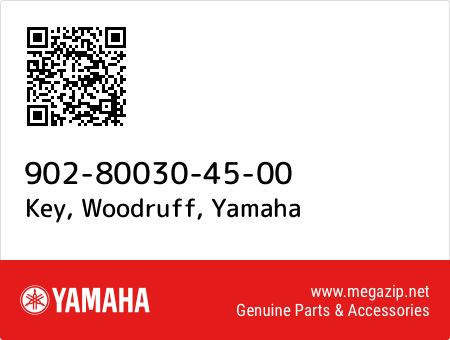 Key, Woodruff, Yamaha 90280-03045-00 oem parts Key, Woodruff, Yamaha 90280-03045-00 oem parts