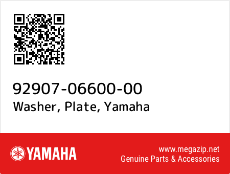 Washer, Plate, Yamaha 92907-06600-00 oem parts Washer, Plate, Yamaha 92907-06600-00 oem parts