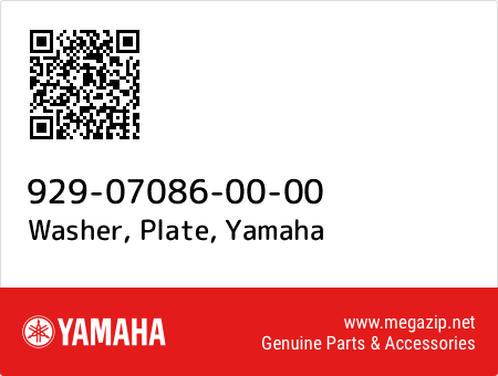 Washer, Plate, Yamaha 929-07086-00-00 oem parts Washer, Plate, Yamaha 929-07086-00-00 oem parts