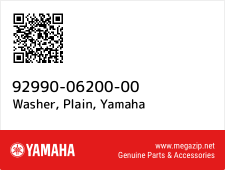 Washer, Plain, Yamaha 92990-06200-00 oem parts Washer, Plain, Yamaha 92990-06200-00 oem parts