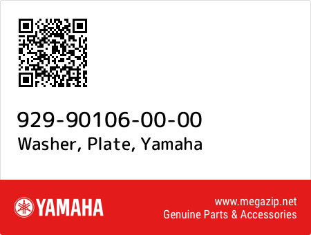 Washer, Plate, Yamaha 929-90106-00-00 oem parts Washer, Plate, Yamaha 929-90106-00-00 oem parts