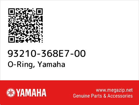O-Ring, Yamaha 93210-368E7-00 oem parts O-Ring, Yamaha 93210-368E7-00 oem parts