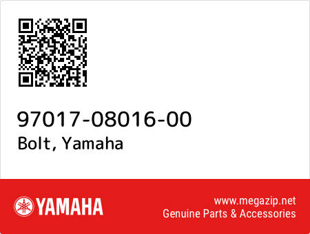Bolt, Yamaha 97017-08016-00 oem parts Bolt, Yamaha 97017-08016-00 oem parts