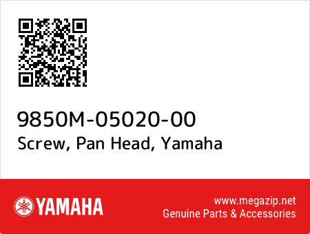 Screw, Pan Head, Yamaha 9850M-05020-00 oem parts Screw, Pan Head, Yamaha 9850M-05020-00 oem parts