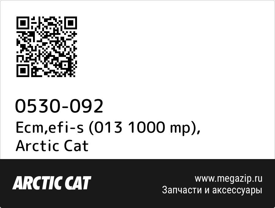 

Ecm,efi-s (013 1000 mp) Arctic Cat 0530-092