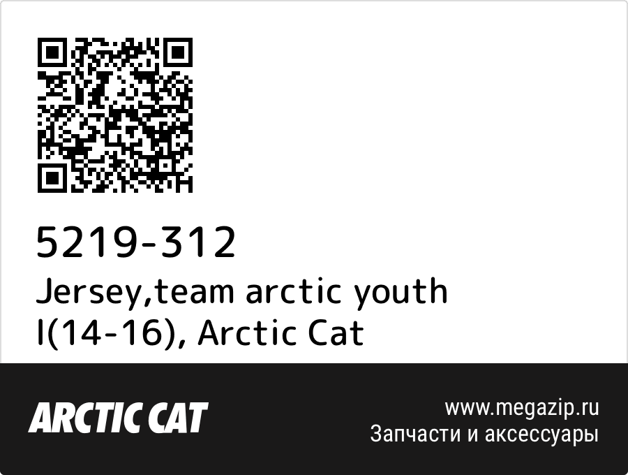 

Jersey,team arctic youth l(14-16) Arctic Cat 5219-312