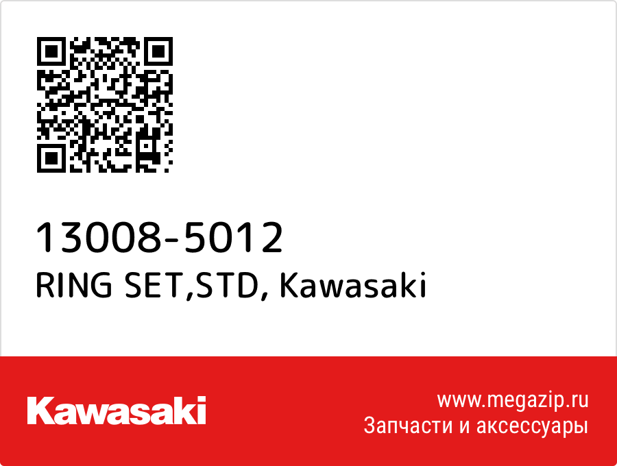 

RING SET,STD Kawasaki 13008-5012