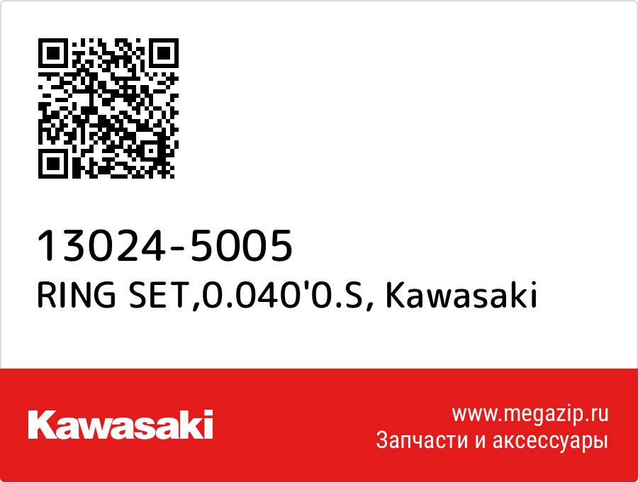 

RING SET,0.040'0.S Kawasaki 13024-5005