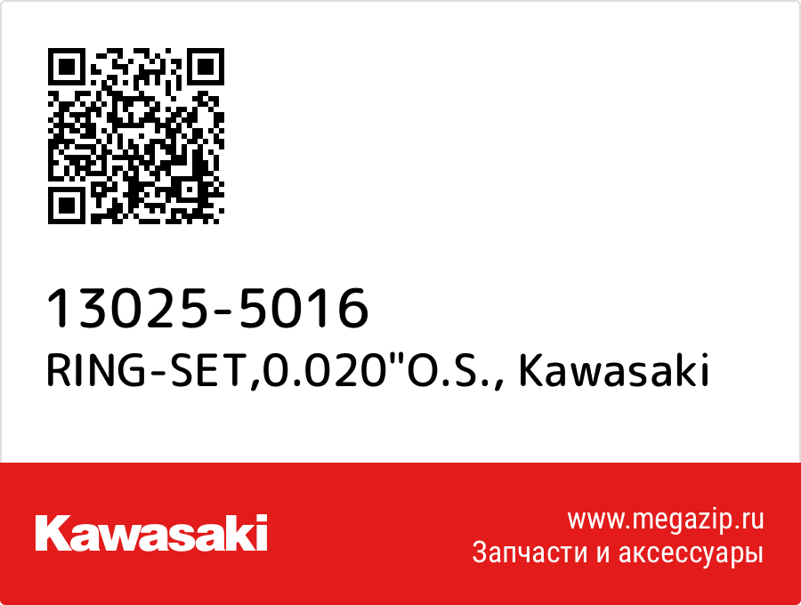 

RING-SET,0.020"O.S. Kawasaki 13025-5016