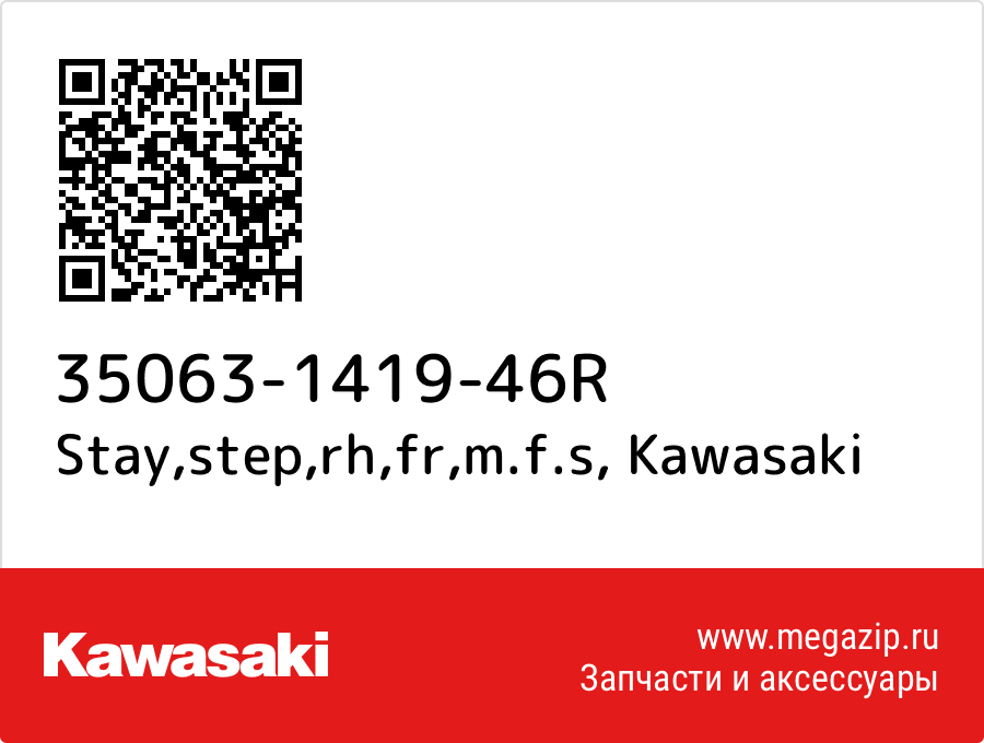 

Stay,step,rh,fr,m.f.s Kawasaki 35063-1419-46R