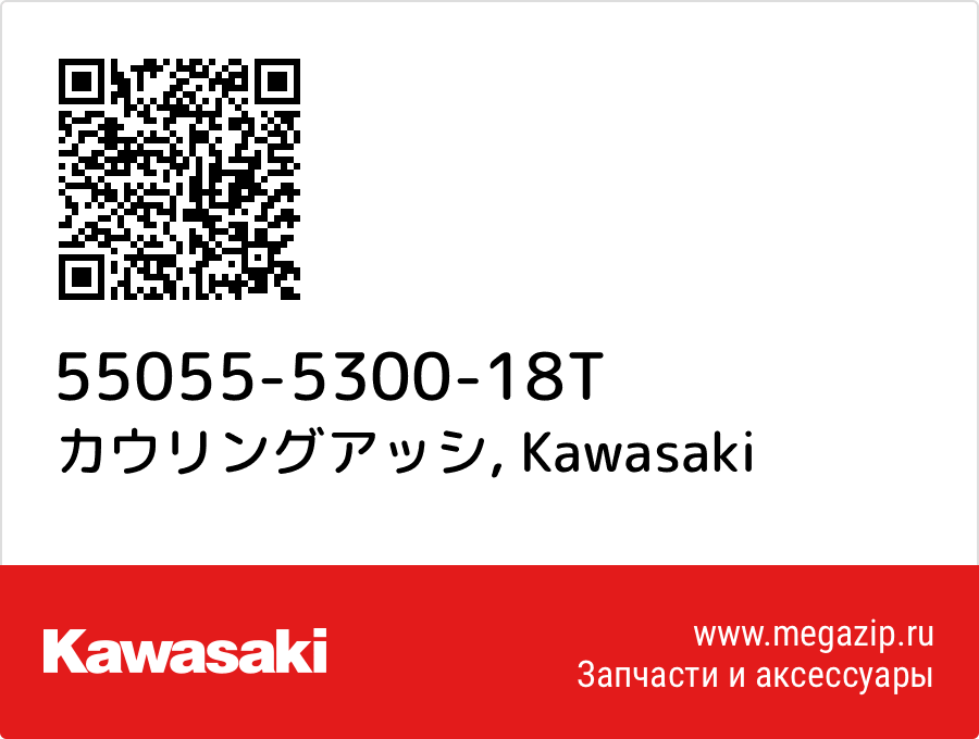 

カウリングアッシ Kawasaki 55055-5300-18T