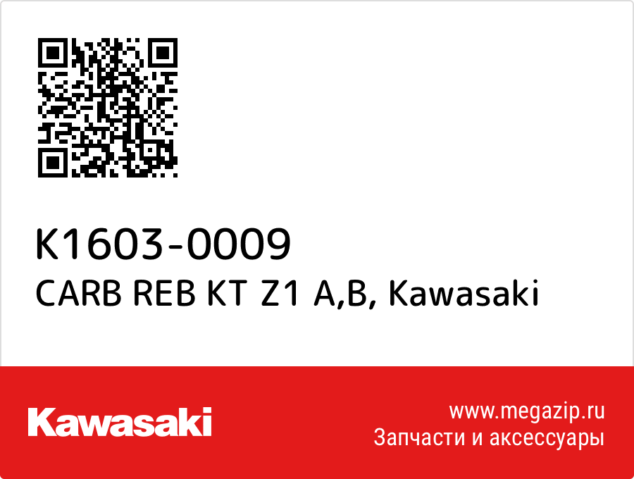 

CARB REB KT Z1 A,B Kawasaki K1603-0009