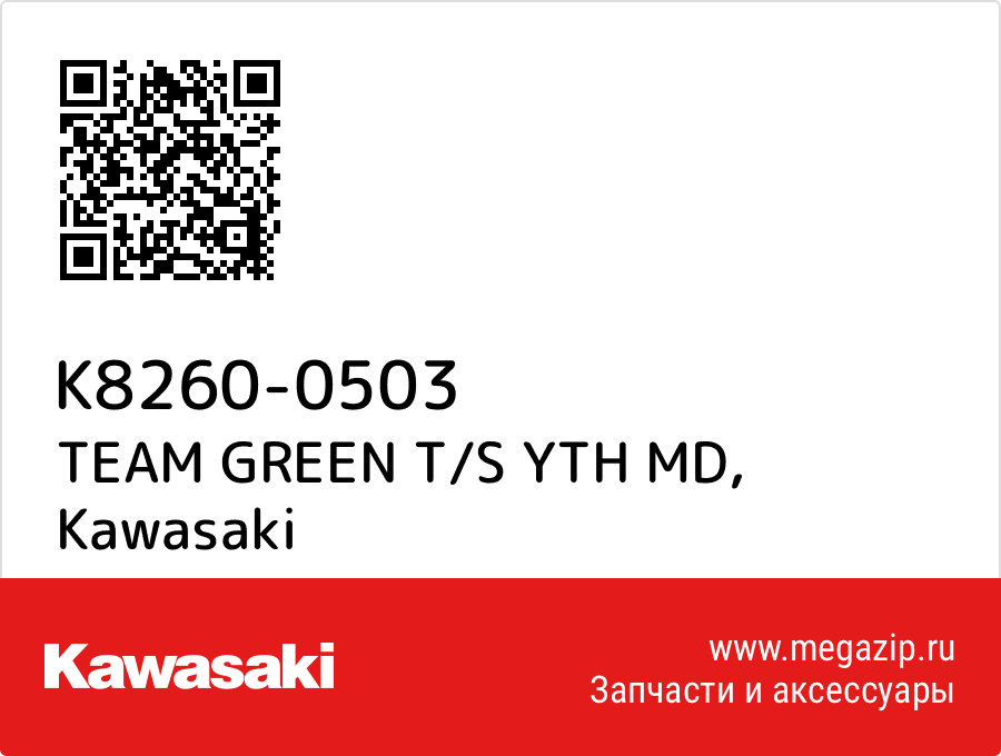 

TEAM GREEN T/S YTH MD Kawasaki K8260-0503