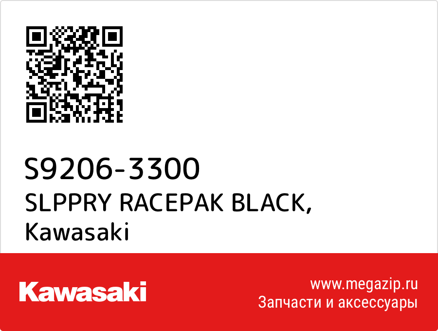 

SLPPRY RACEPAK BLACK Kawasaki S9206-3300