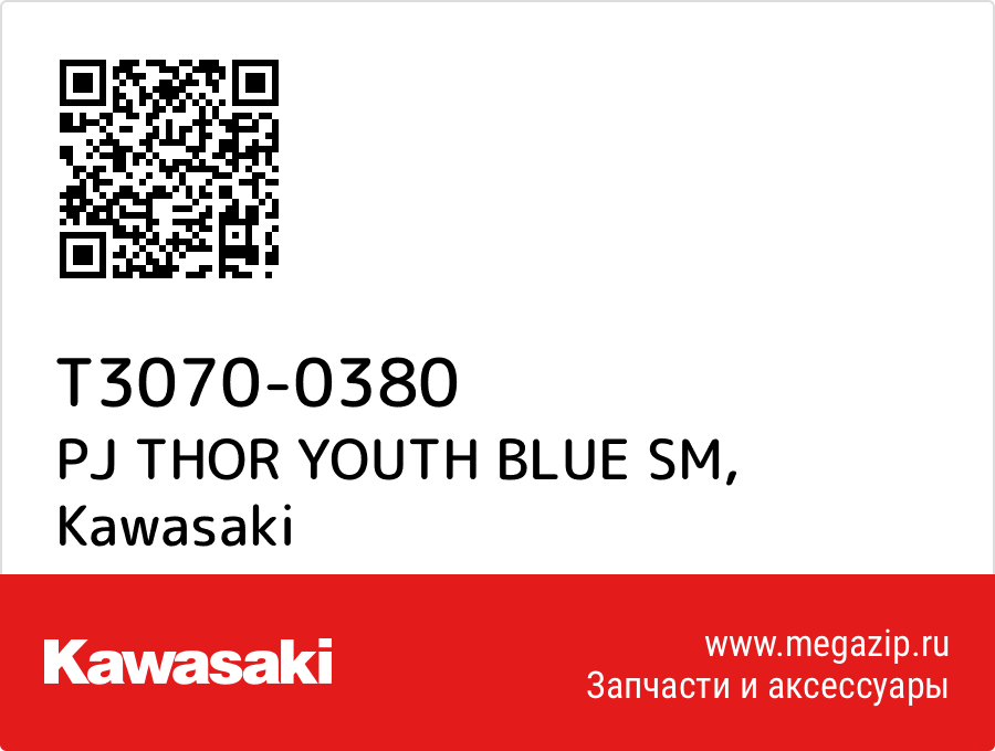 

PJ THOR YOUTH BLUE SM Kawasaki T3070-0380