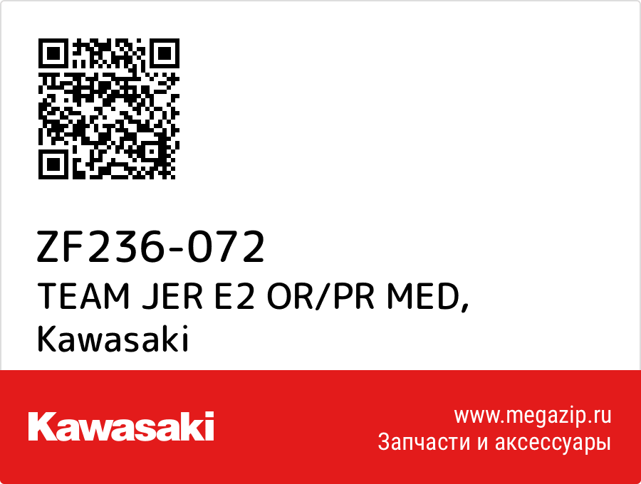 

TEAM JER E2 OR/PR MED Kawasaki ZF236-072