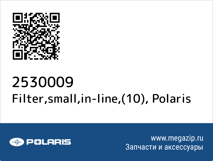 

Filter,small,in-line,(10) Polaris 2530009