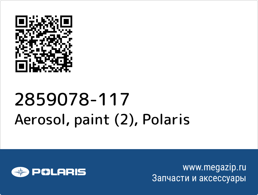 

Aerosol, paint (2) Polaris 2859078-117