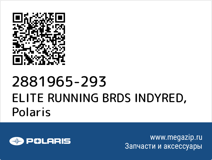 

ELITE RUNNING BRDS INDYRED Polaris 2881965-293