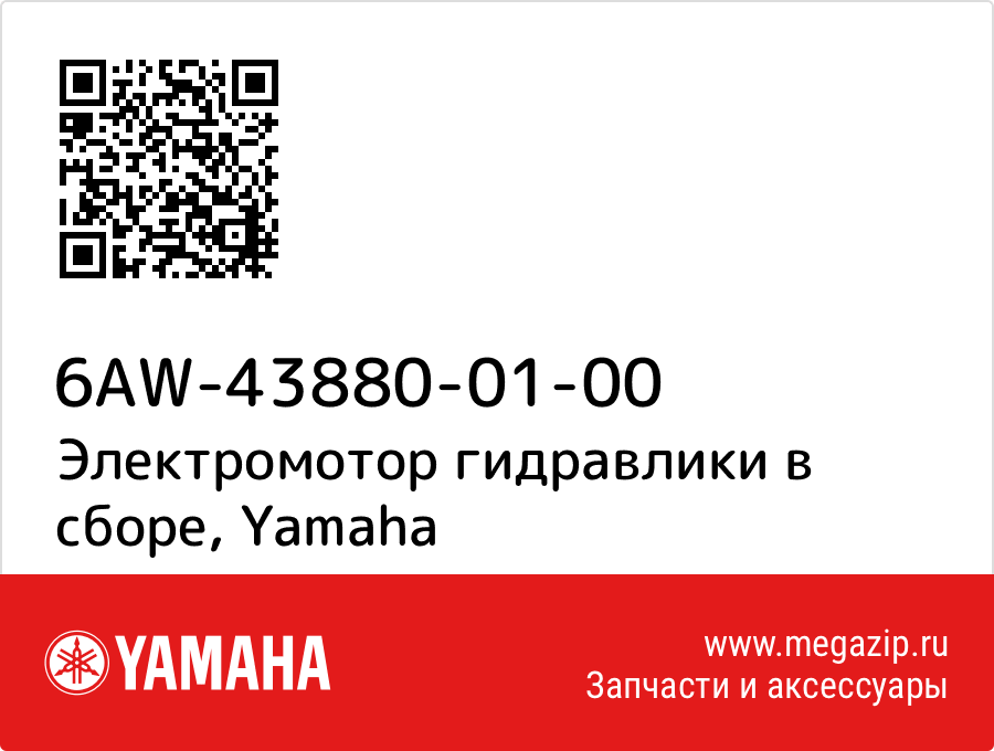 

Электромотор гидравлики в сборе Yamaha 6AW-43880-01-00