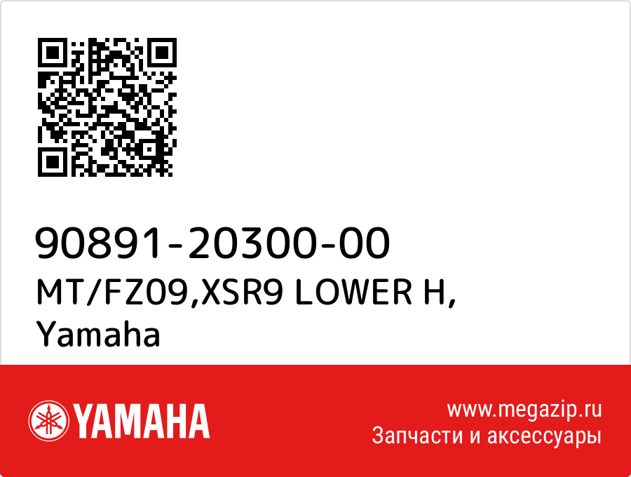 

MT/FZ09,XSR9 LOWER H Yamaha 90891-20300-00