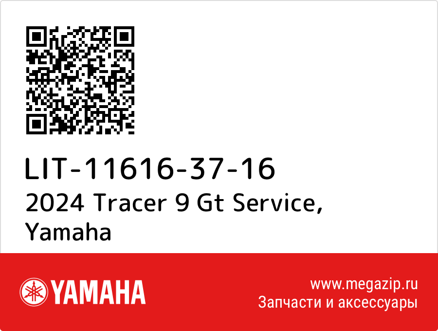 

2024 Tracer 9 Gt Service Yamaha LIT-11616-37-16