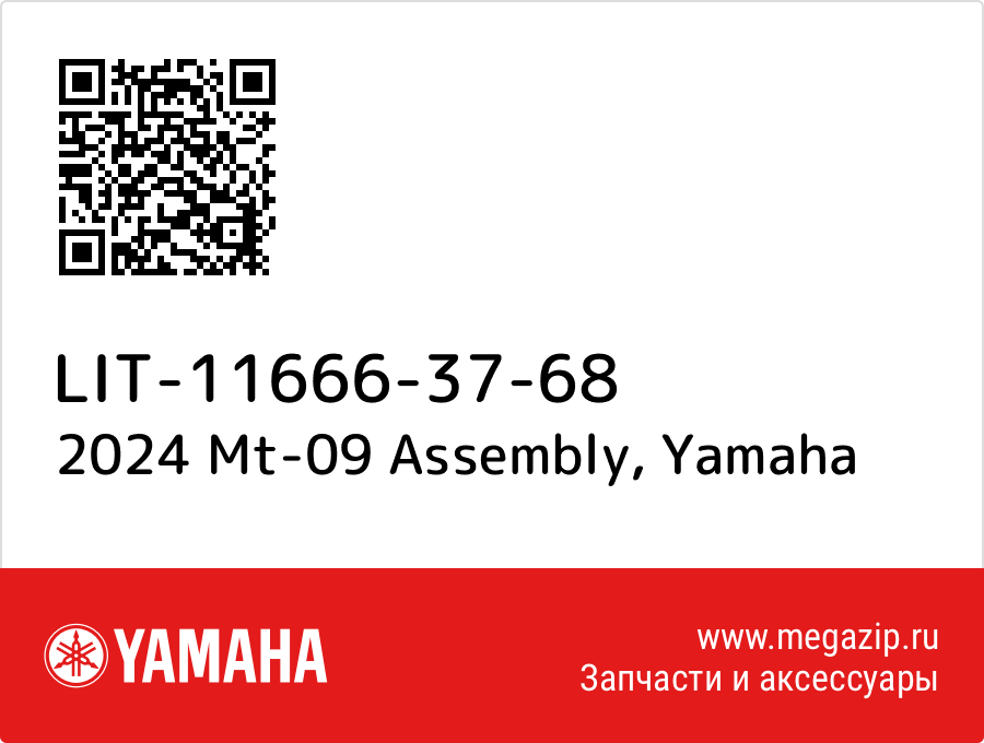 

2024 Mt-09 Assembly Yamaha LIT-11666-37-68