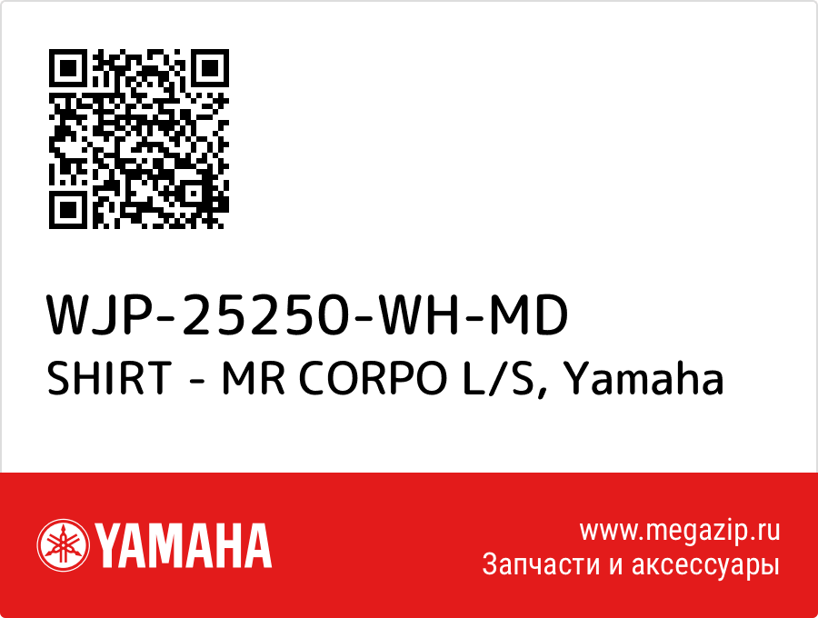 

SHIRT - MR CORPO L/S Yamaha WJP-25250-WH-MD